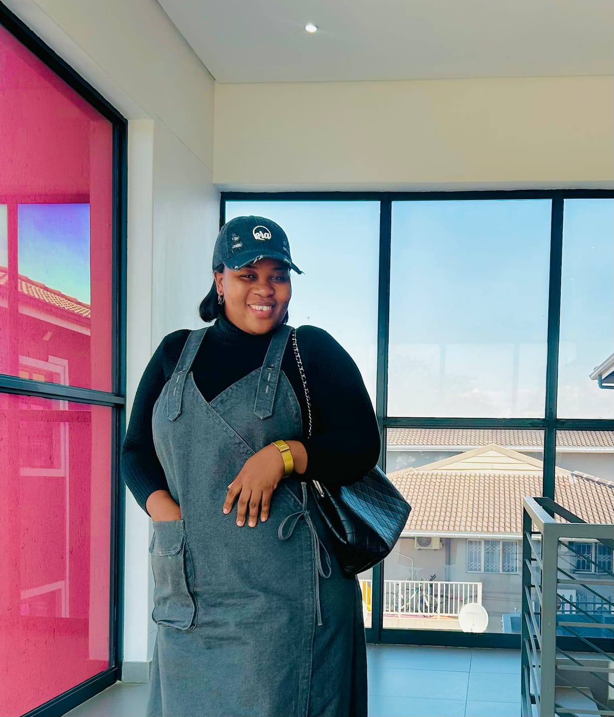 Customer photo review of Era Distressed Black Denim Cap