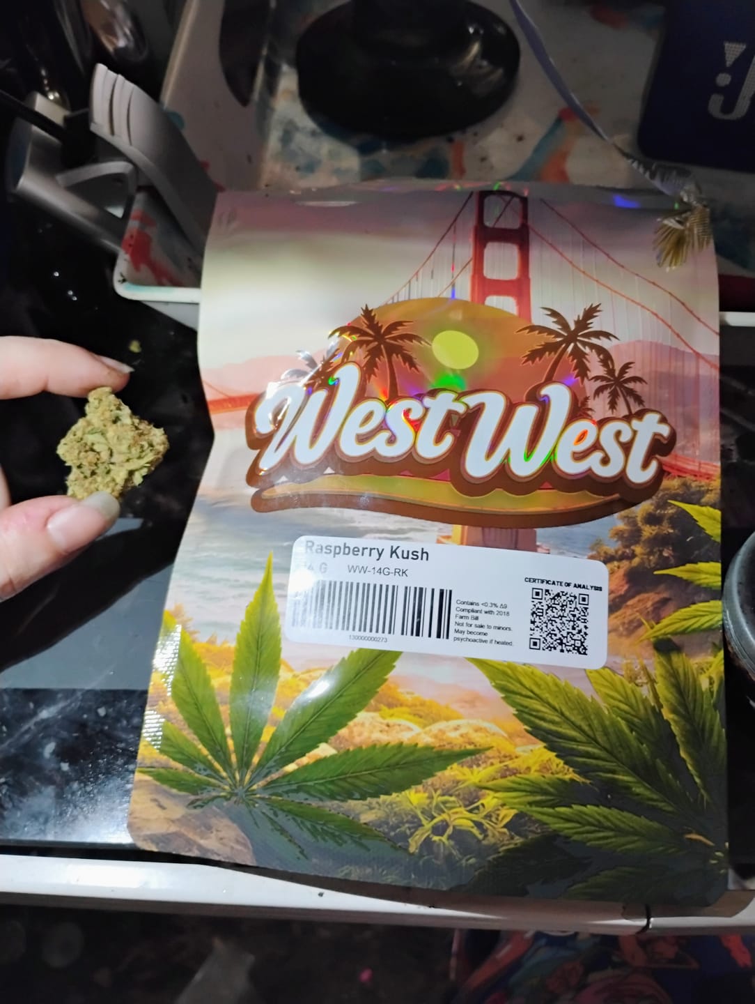 Customer photo review of West West Brand - Raspberry Kush - 14 Grams - Indica