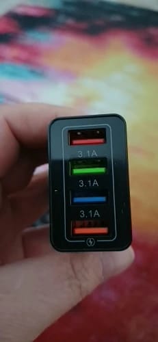 Customer photo review of ⚡ One Charger. Four Devices. Zero Waiting.⚡