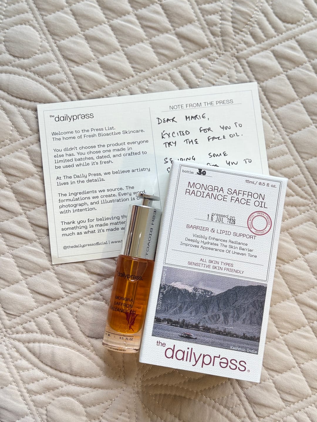 Customer photo review of MONGRA SAFFRON RADIANCE FACE OIL