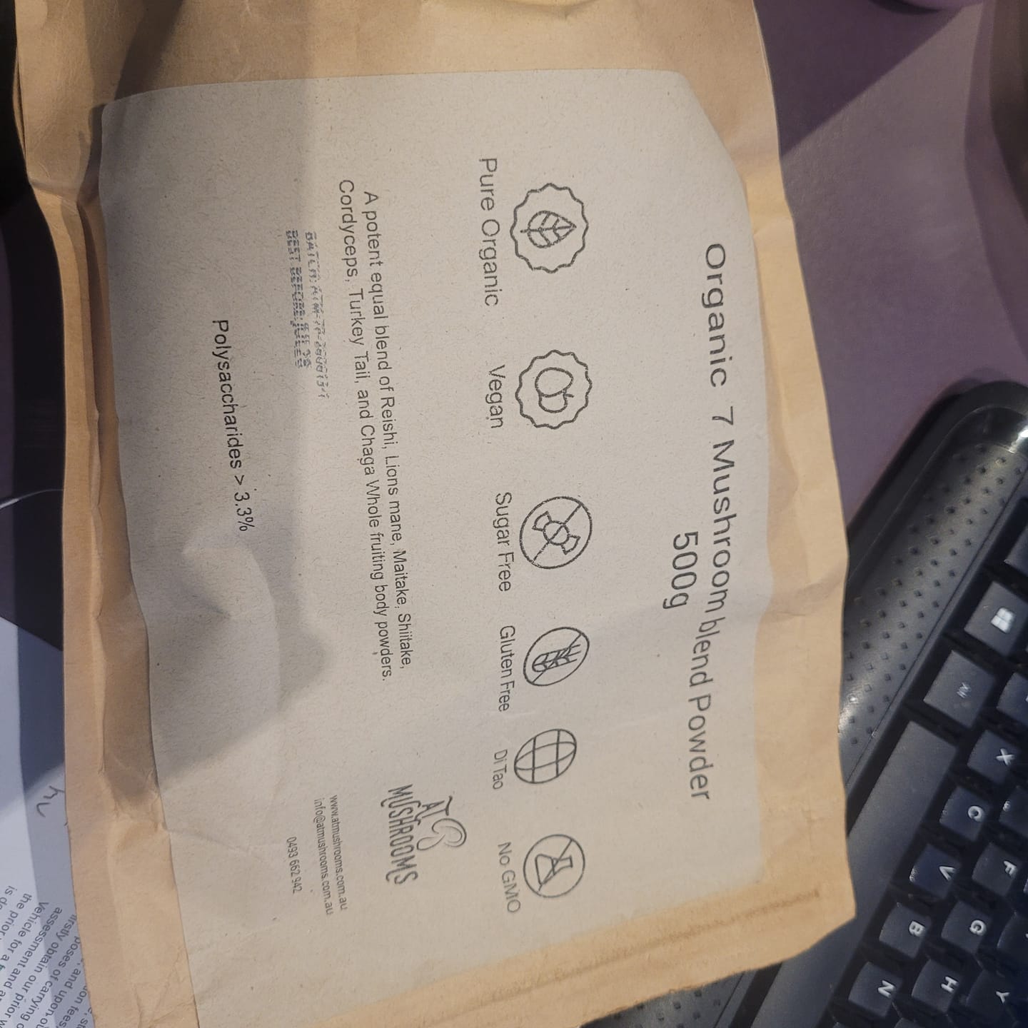 Customer photo review of 7 Mushroom Powder Blend