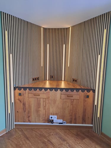 Customer photo review of Panneau acoustique Bois Chêne | Akupanel 270 Feutrine Noir