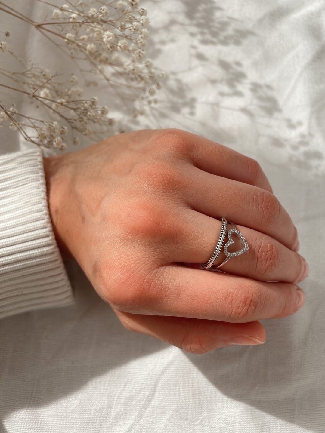 Customer photo review of Alma Ring in Silver
