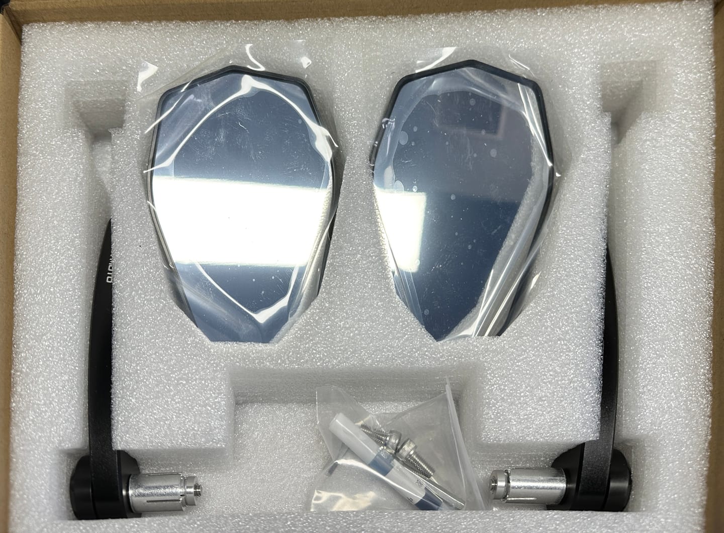 Customer photo review of 360° Rotatable Bar-End Mirrors (Pair)
