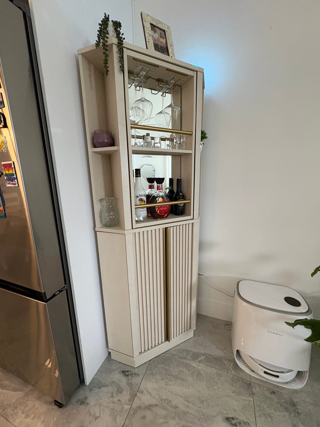 Customer photo review of 68" Tall Corner Bar Cabinet