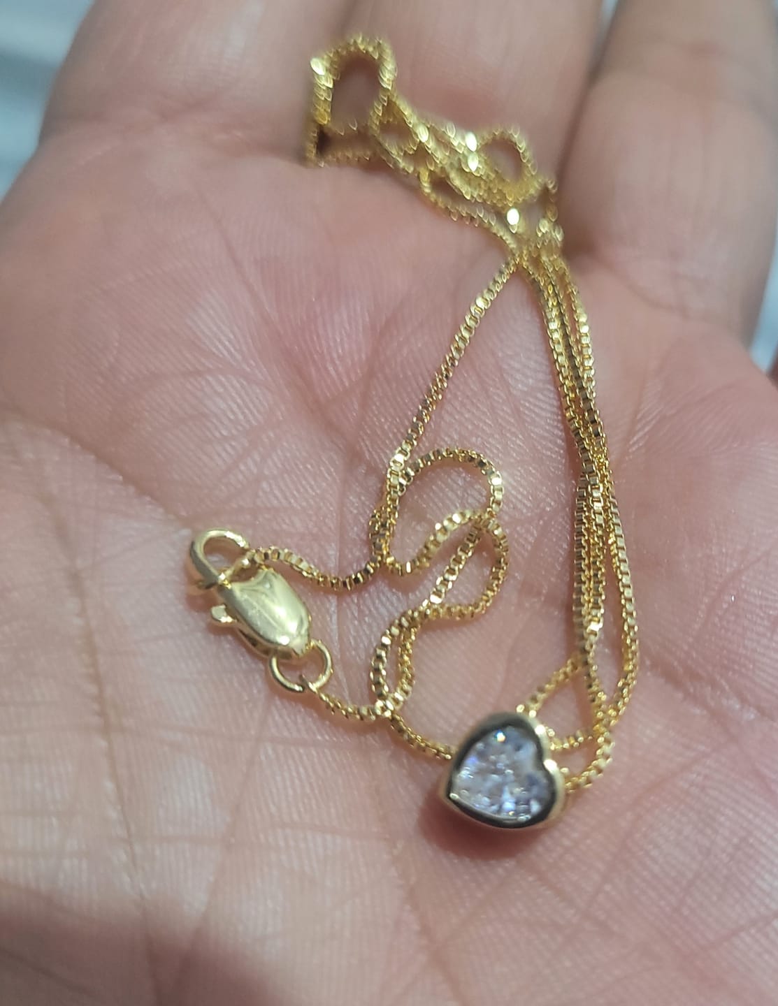 Customer photo review of Cadena Veneciana en Oro laminado 18k Para Dama