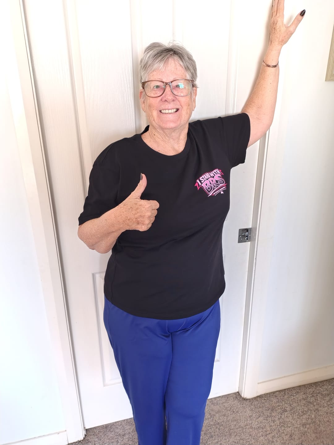 Customer photo review of Big Chocky | Stand With BRS Womens Tee