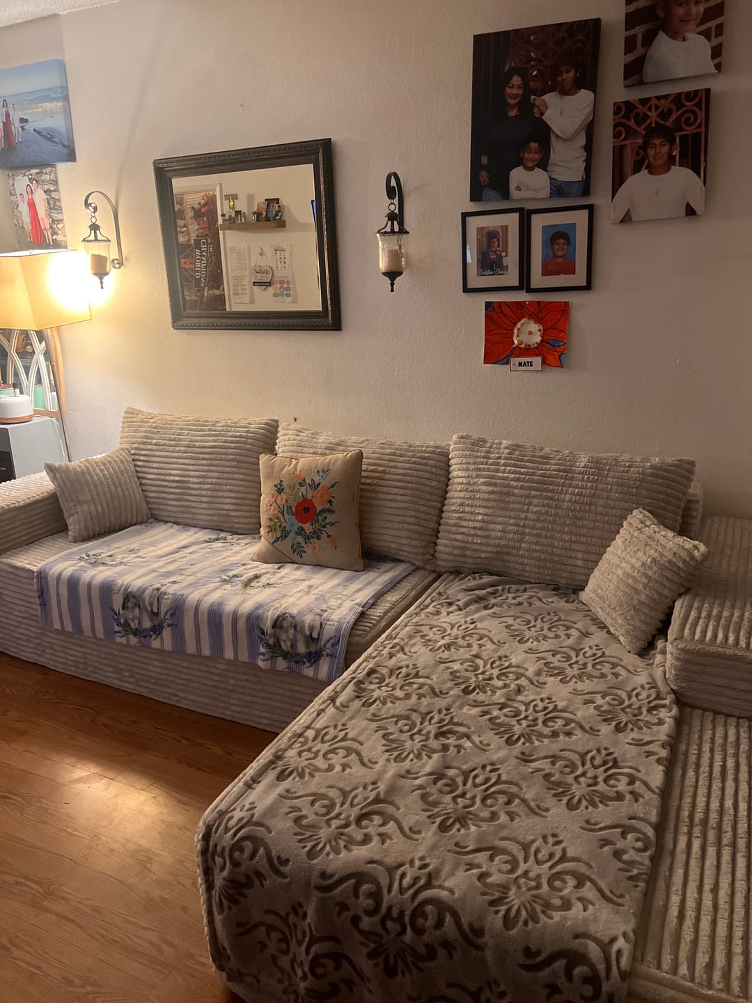 Customer photo review of InnovarHome Astra Sleeper Sectional Sofa