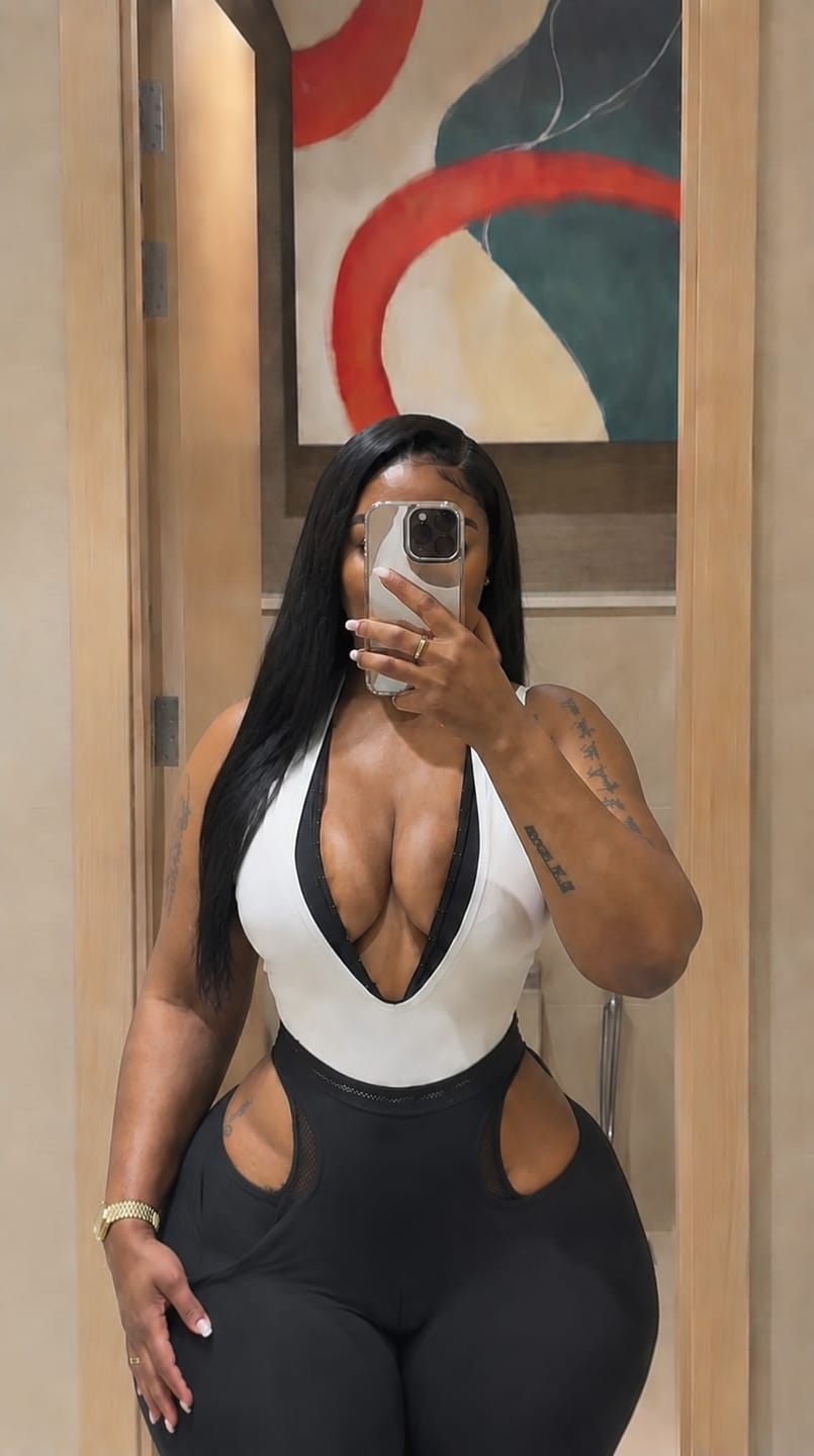 Customer photo review of Monochrome Plunge Cutout Duo