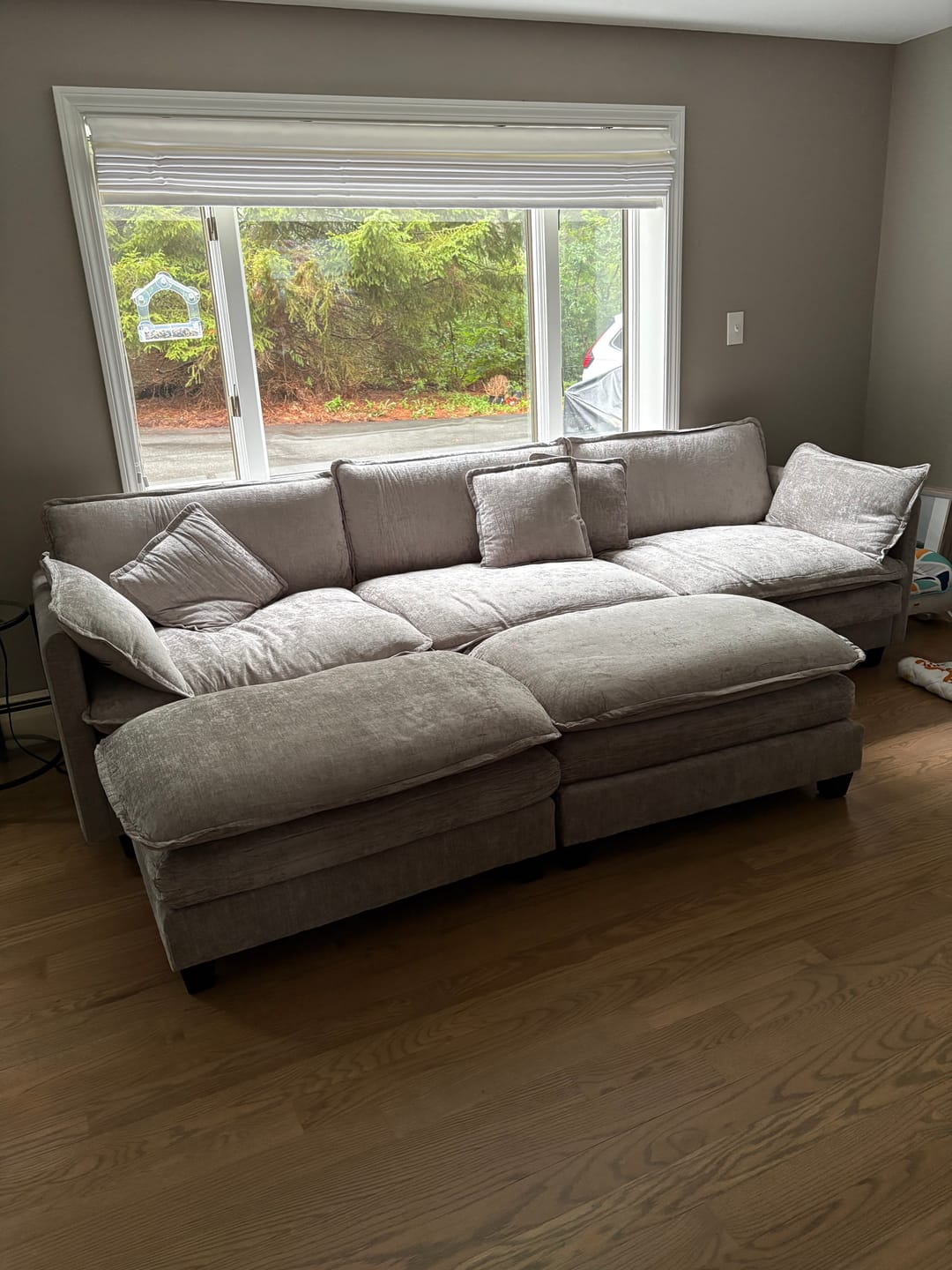 Customer photo review of 149.2 Inch Cloudy Luxury Thickened Cushion Modular Sofa