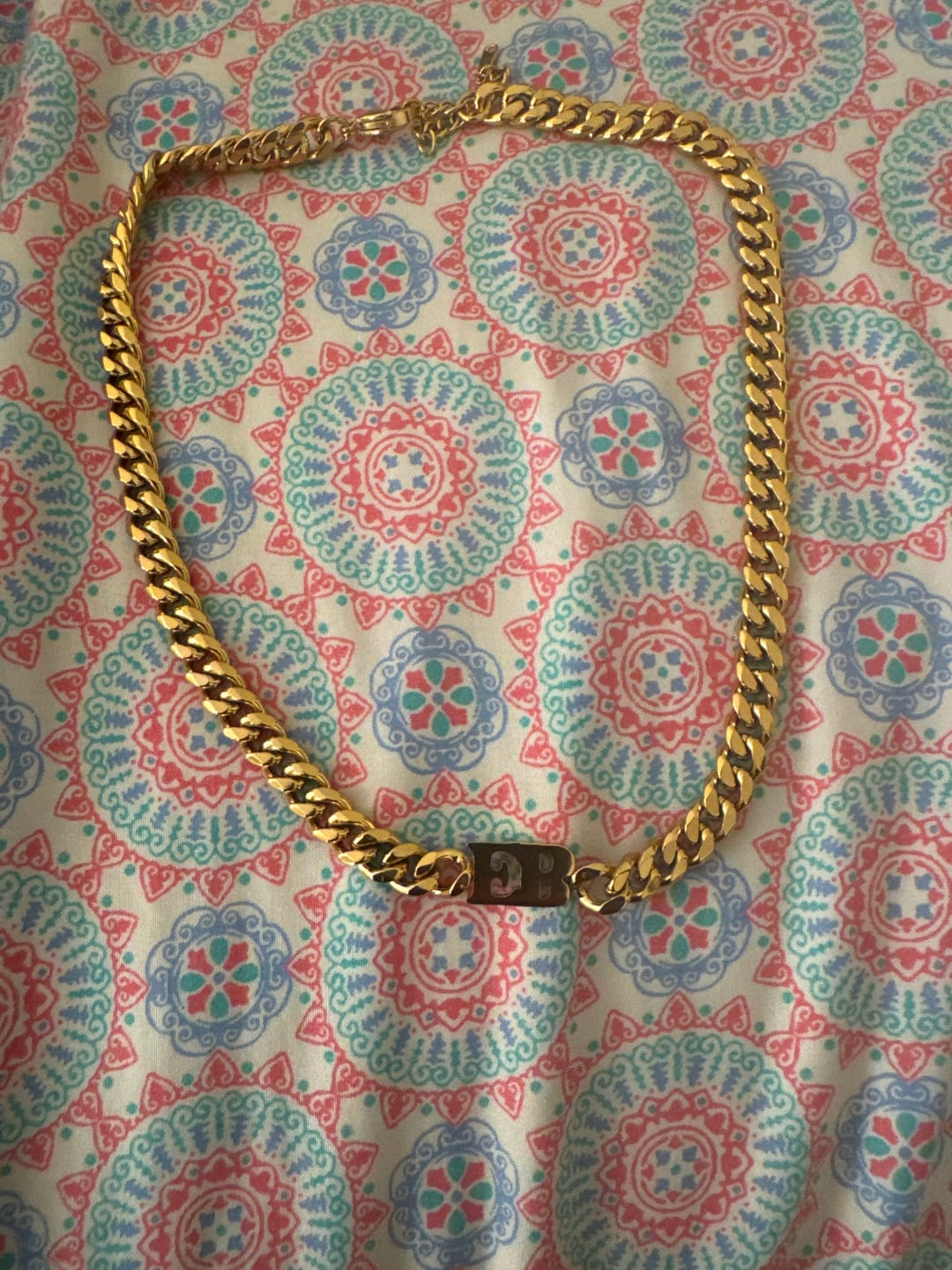 Customer photo review of Initials Choker w/ XL Cuban Chain