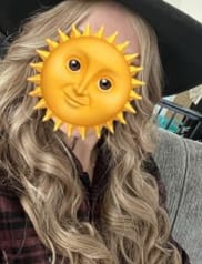 Customer photo review of Virgin Human Hair Tape Hair Extensions Balayage Blonde (#8/8/613)