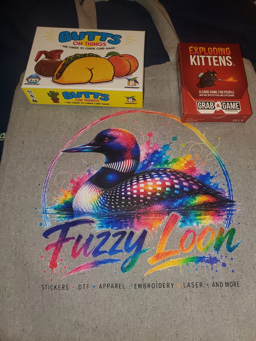 Customer photo review of Fuzzy Loon Fan Box | Quarterly Subscription