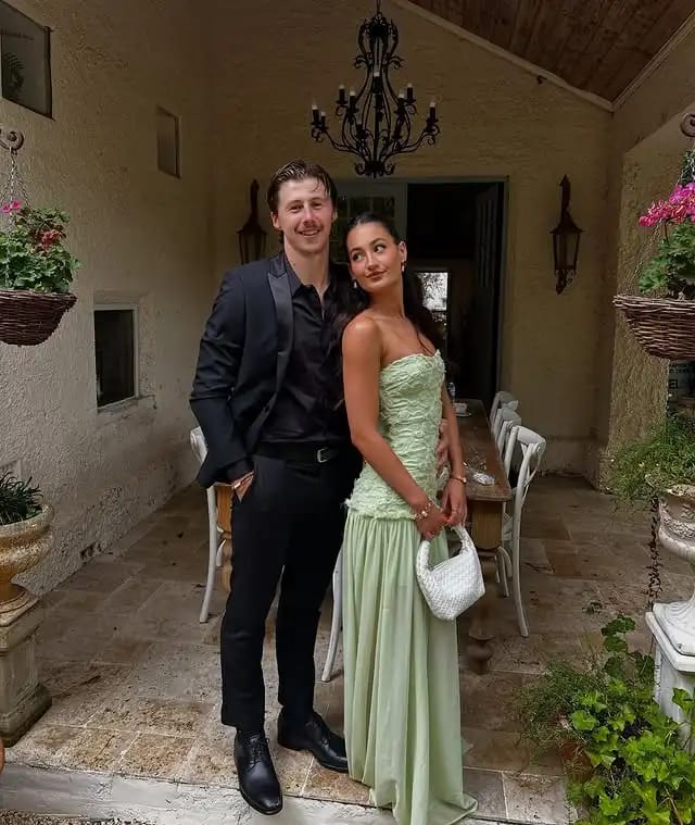 Customer photo review of Victoria Strapless Floral Lace Maxi Dress