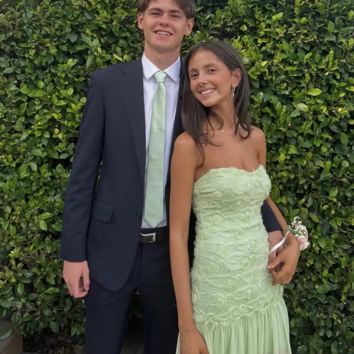 Customer photo review of Victoria Strapless Floral Lace Maxi Dress