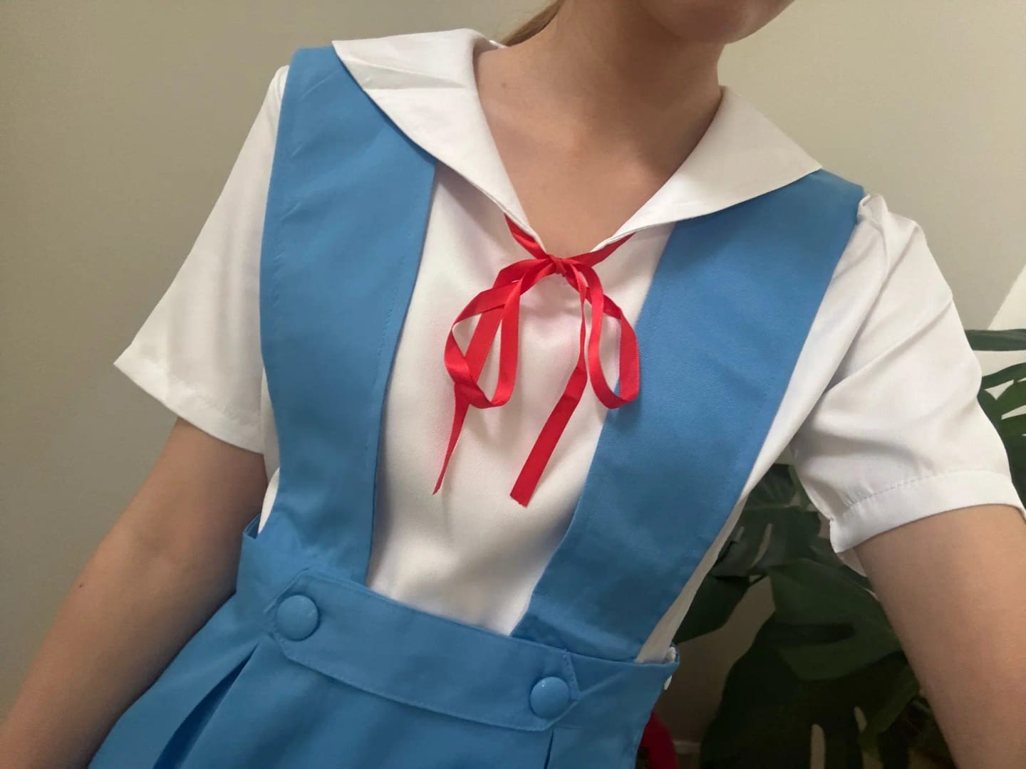 Customer photo review of Evangelion Rei Ayanami & Asuka School Uniform Cosplay Set