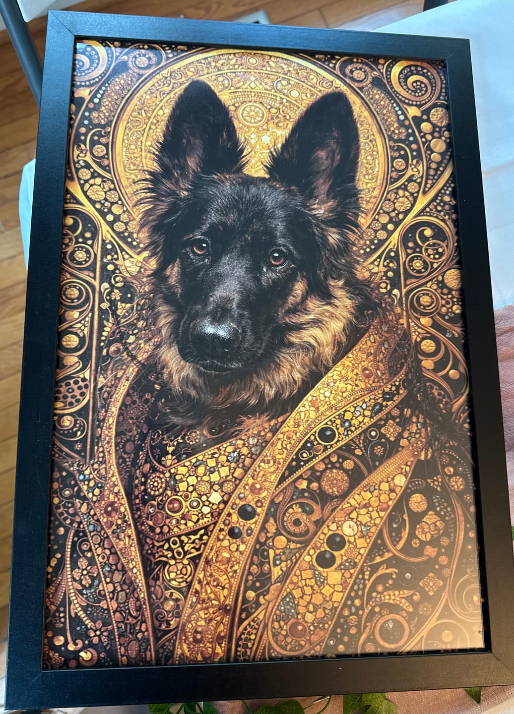 Customer photo review of Golden Pet (Klimt Style) - Personalized Poster