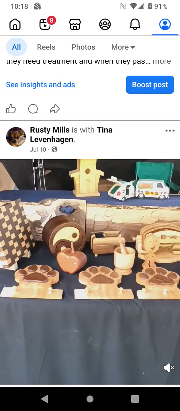 Customer photo review of Dog Paw Print Tray / Inlay Acrylic Router Template