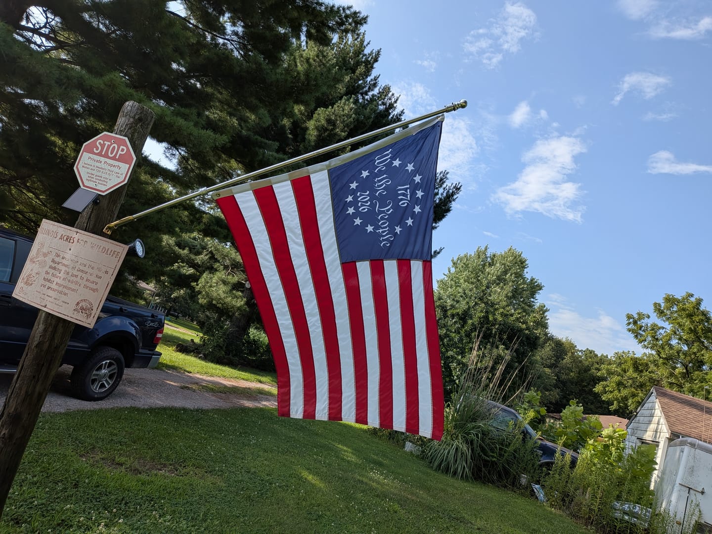 Customer photo review of NEW! We The People Betsy Ross Flag - Fully Printed Nylon