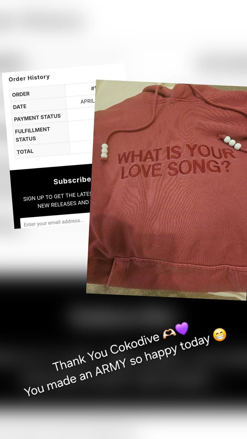 Customer photo review of [4TH PRE-ORDER] BTS - ARIRANG OFFICIAL MD HOODIE RED