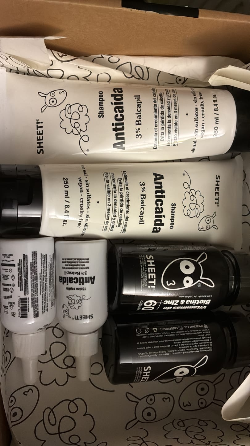 Customer photo review of Tratamiento Caída Severa de Cabello x 3 Meses + Biotina
