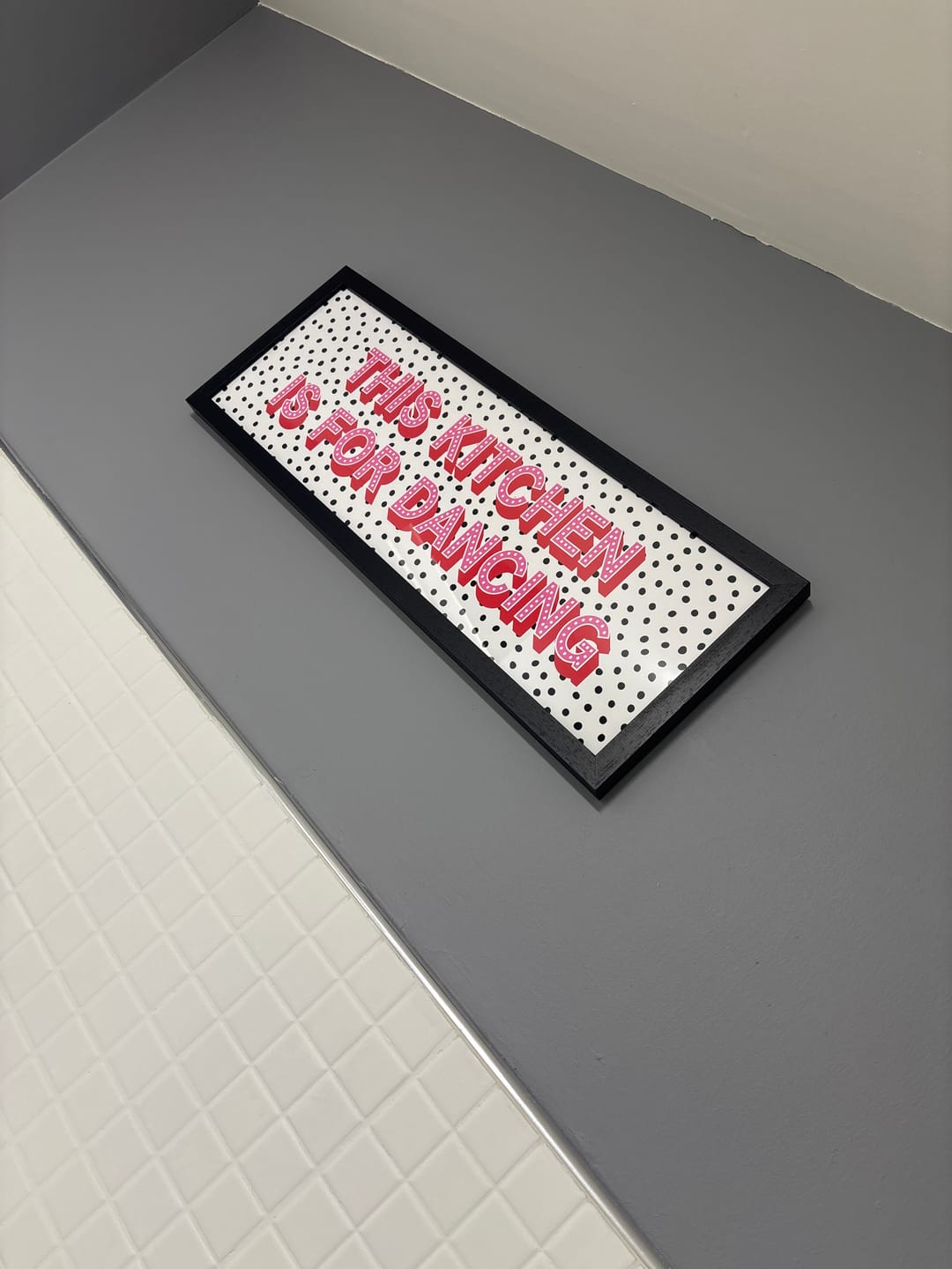 Customer photo review of This Kitchen Is For Dancing Framed Print (New Style)