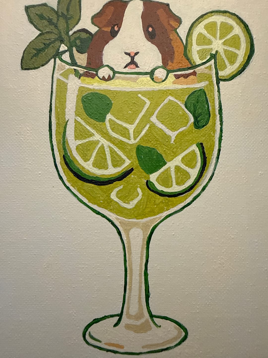 Customer photo review of 6 Mini Paintings - Guinea Pig in Cocktails Set