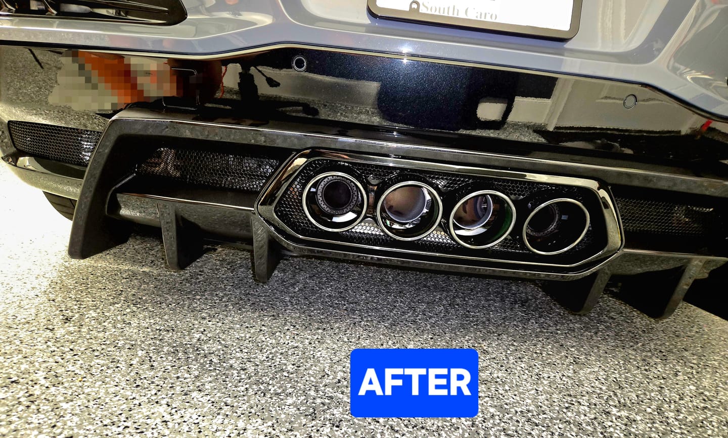 Customer photo review of 2023-Up Corvette C8 Z06 Rear Bumper Finned Diffuser