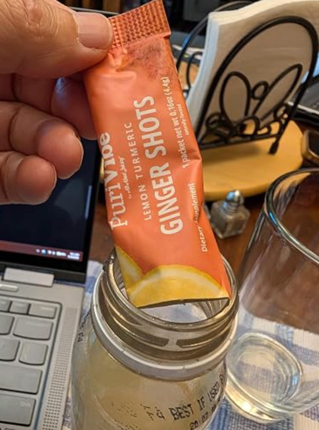 Customer photo review of Lemon Turmeric Ginger Shots