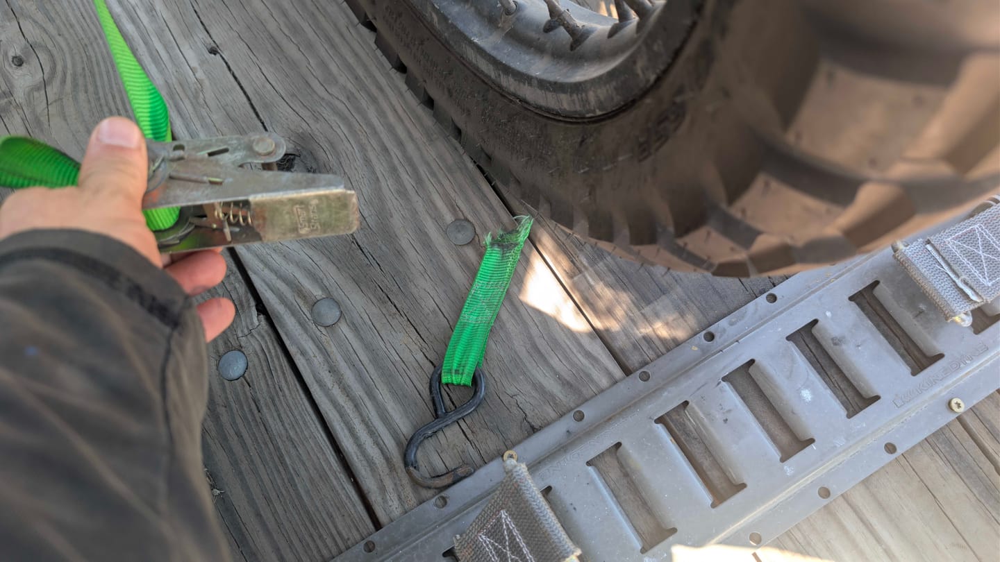 Customer photo review of TorkStrap M500 | 14'x1'' Spring Loaded Tie Down Straps - 1500lbs Max Load