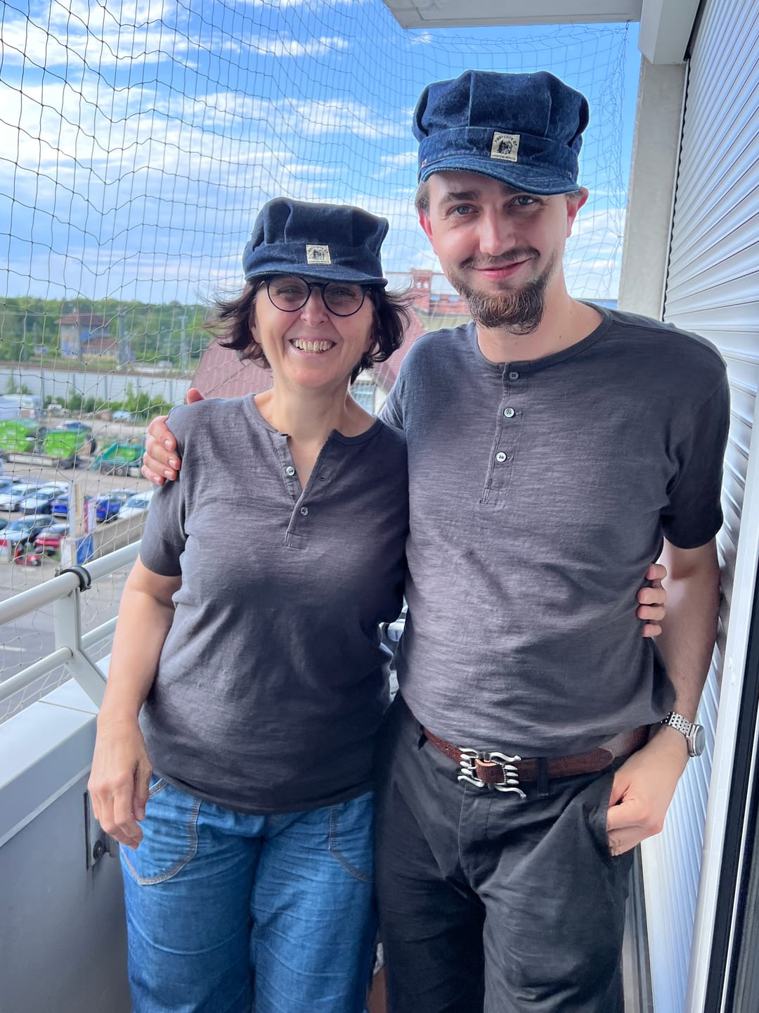 Customer photo review of Loopwheel Tubular Henley T-Shirt - Black