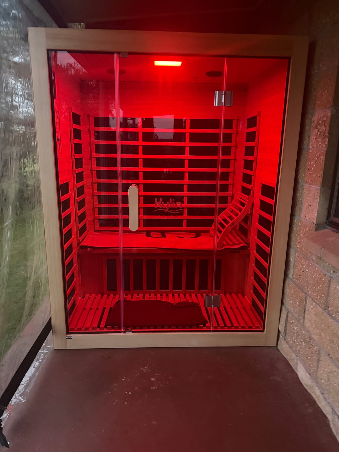 Customer photo review of Kylin Low EMF Carbon Infrared Sauna Room 3 Person H6303 (Floor Heater included)