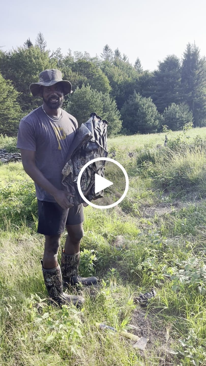 Customer video review of FLASH SALE 4-6 Person Turkey Hunting Blind See Through Camo Ground Blind