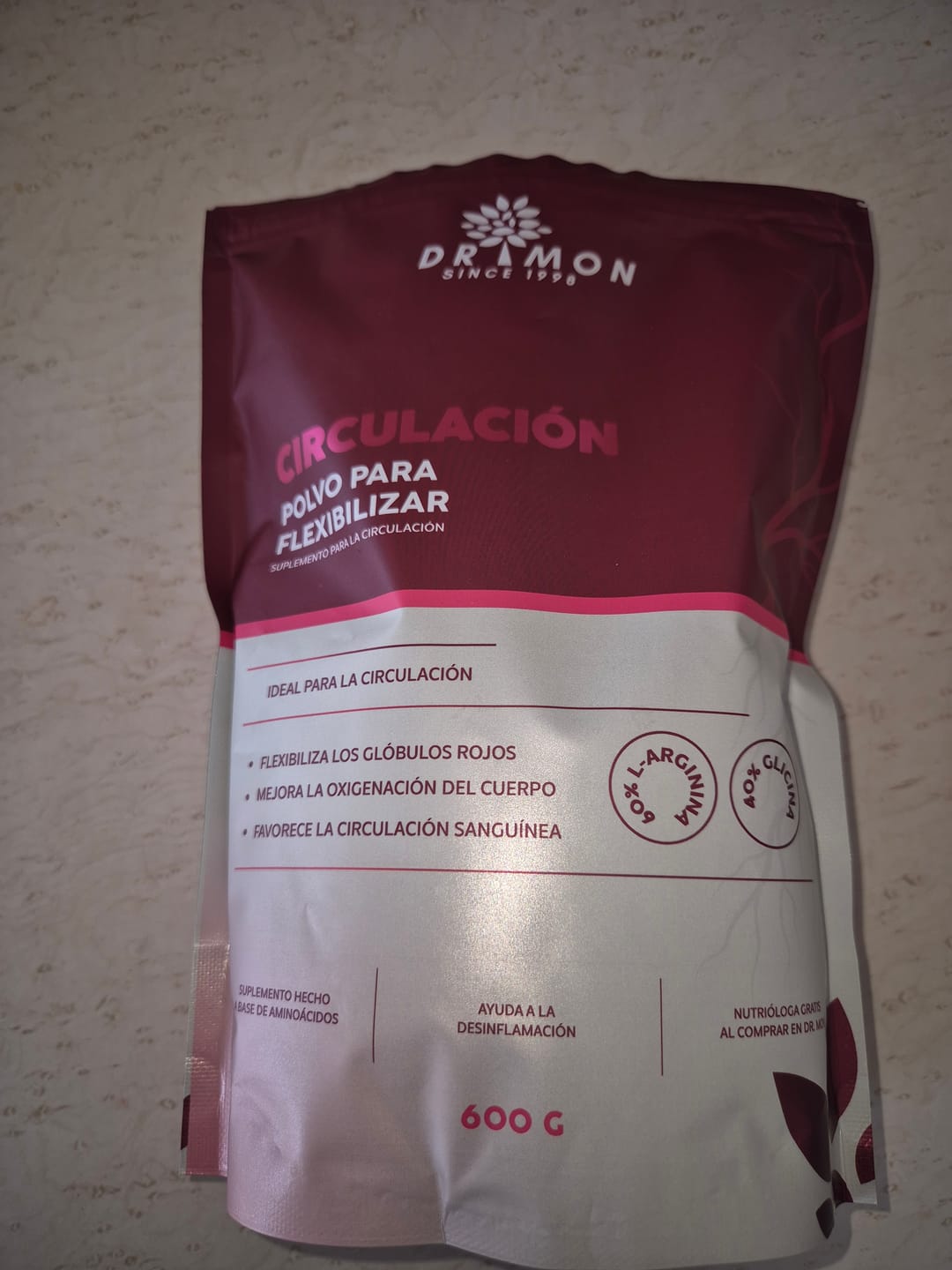 Customer photo review of Suplemento para la Circulación DR MON 600g L-ARGININA y GLICINA