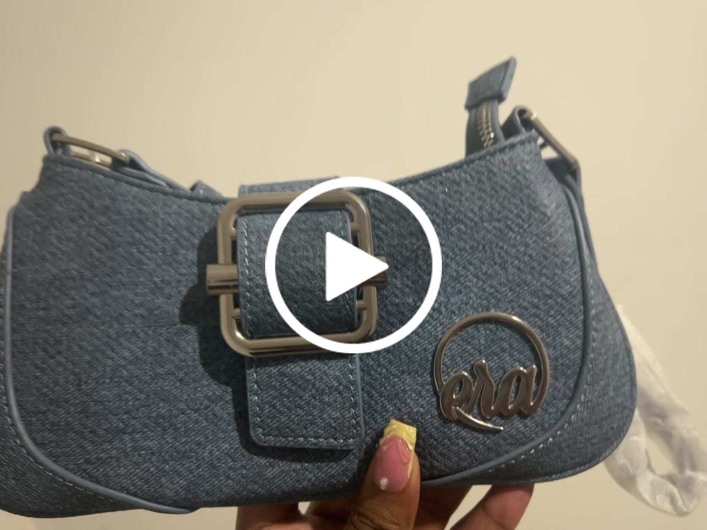 Customer video review of Denim Lily Shoulder Bag