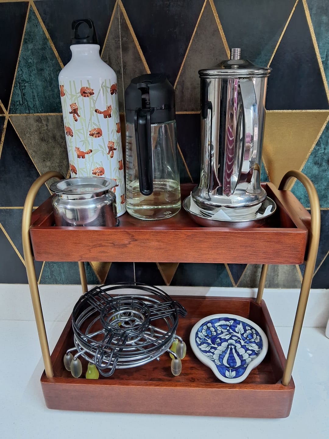 Customer photo review of CasaDuo Organizer from Mahogany Collection