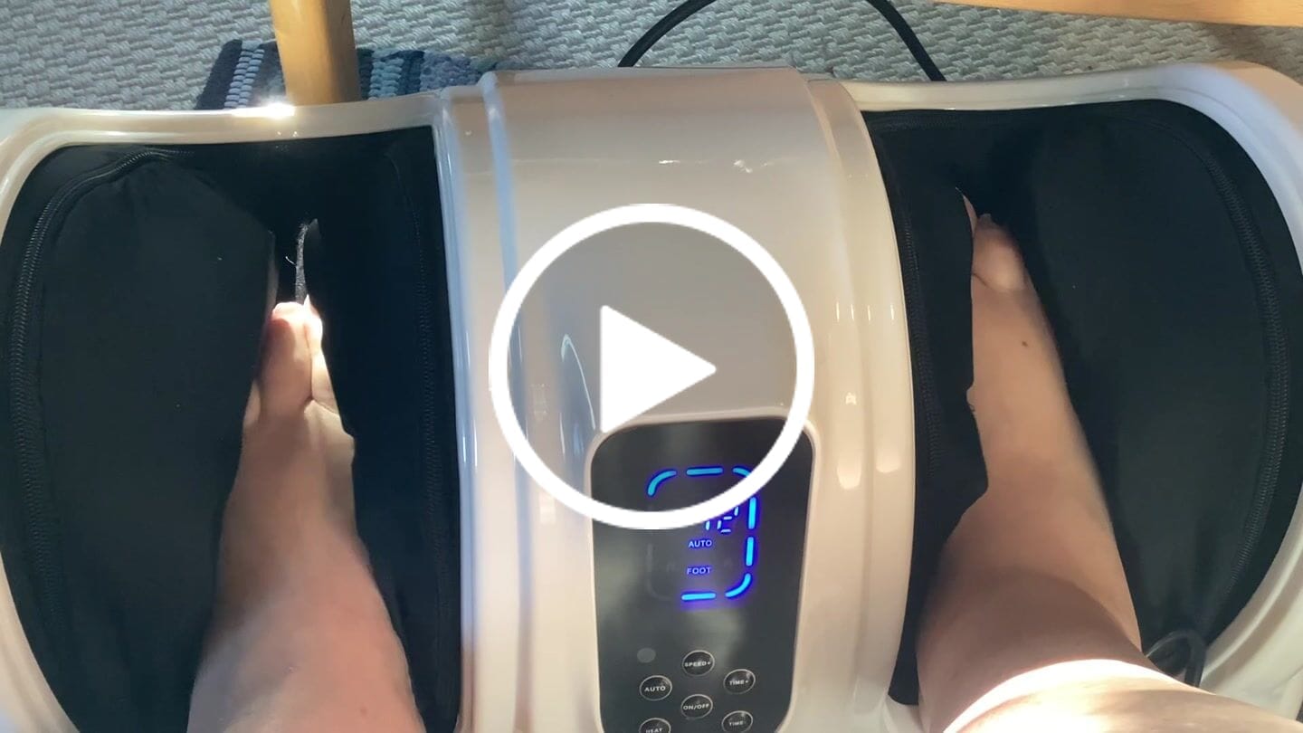 Customer video review of Fod- og lægmassageapparat med fjernbetjening