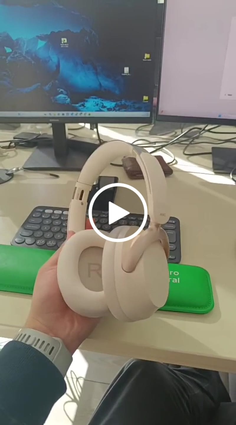 Customer video review of Audifonos Bluetooth Blik Aura950 Cancelación De Ruido 72H Cream