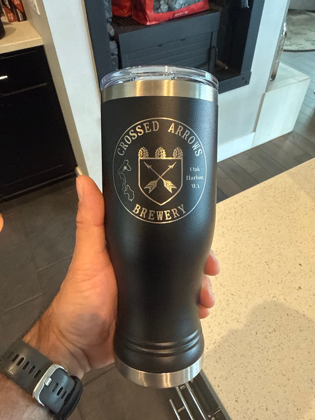Customer photo review of (6 Pieces) Laser Engraved Pilsner Pint | 20 oz