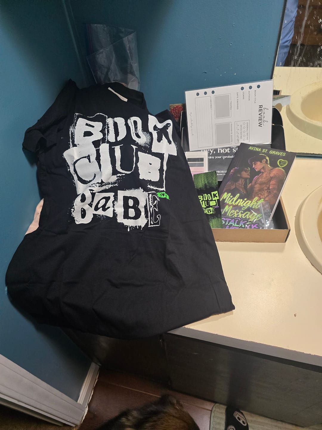 Customer photo review of smut slut book club subscription