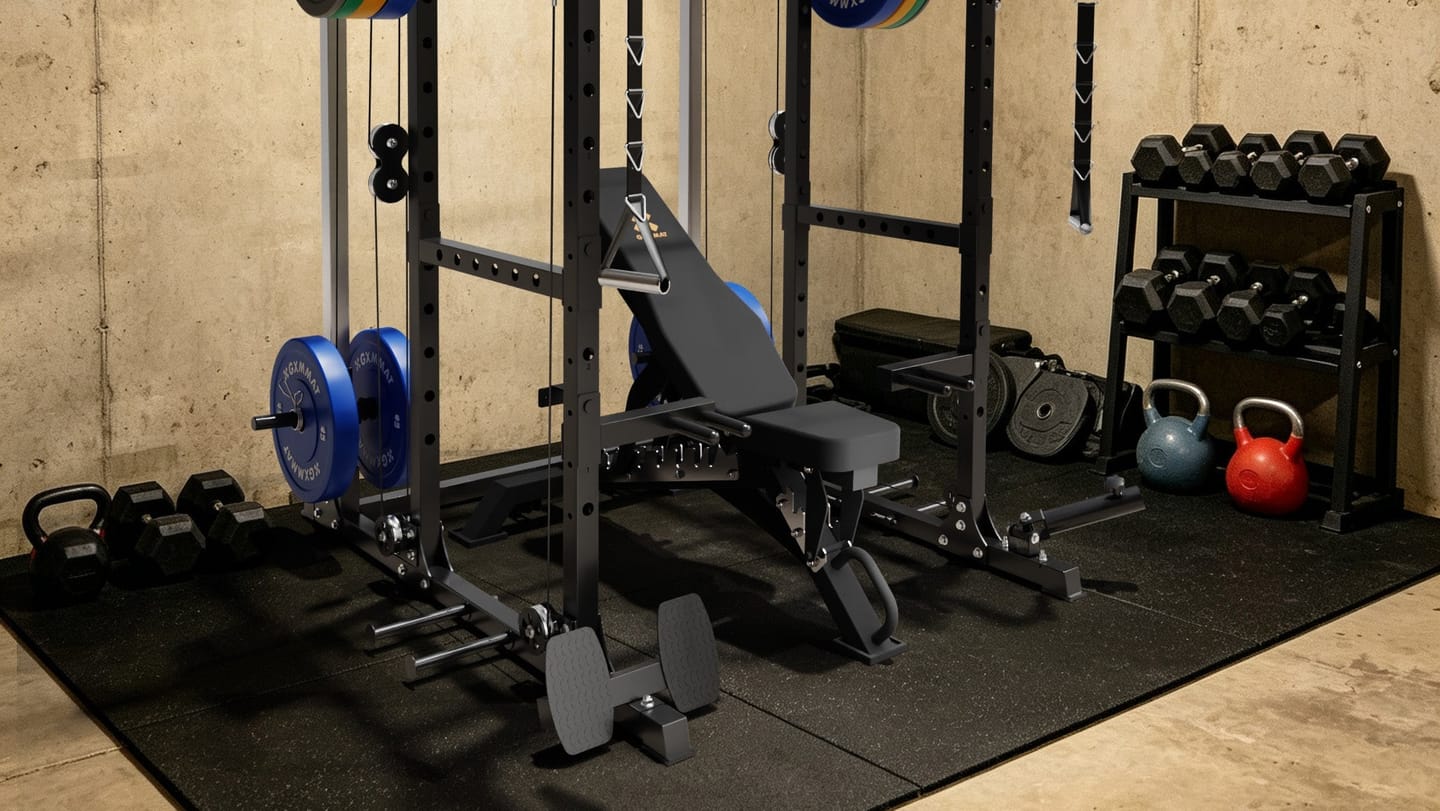 Customer photo review of GXMMAT X6 Power Rack with Full Aluminum Pulleys