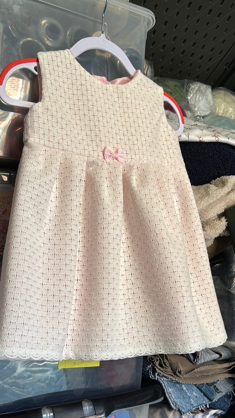 Customer photo review of Fine Grid Lace Fabric