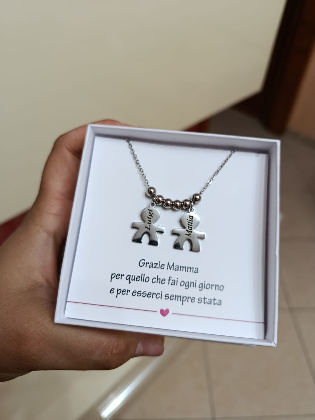 Customer photo review of Collana con bambini - I Miei Tesori