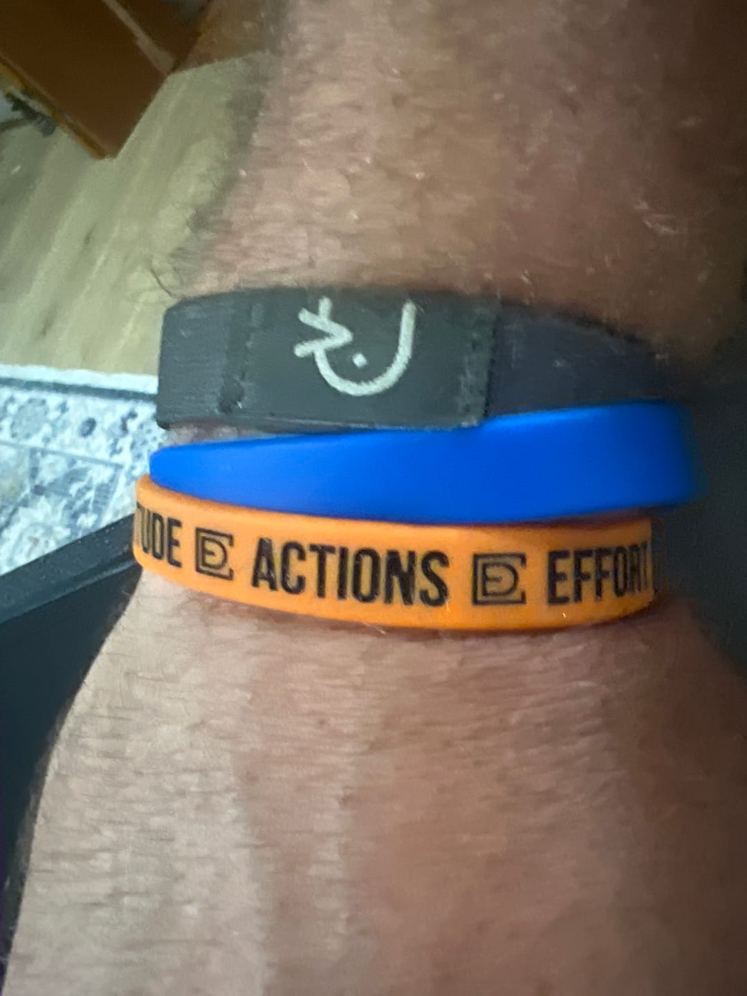 Customer photo review of Attitude. Effort. Actions. (Wristband)