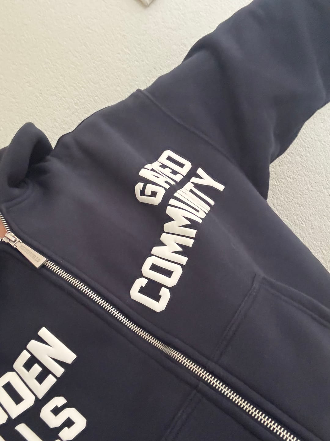 Customer photo review of GATED COMMUNITY ZIP HOODIE NAVY