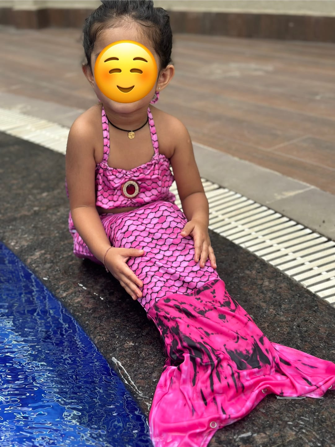 Customer photo review of Fancydresswale Mermaid swimsuit costume for Girls- Purple
