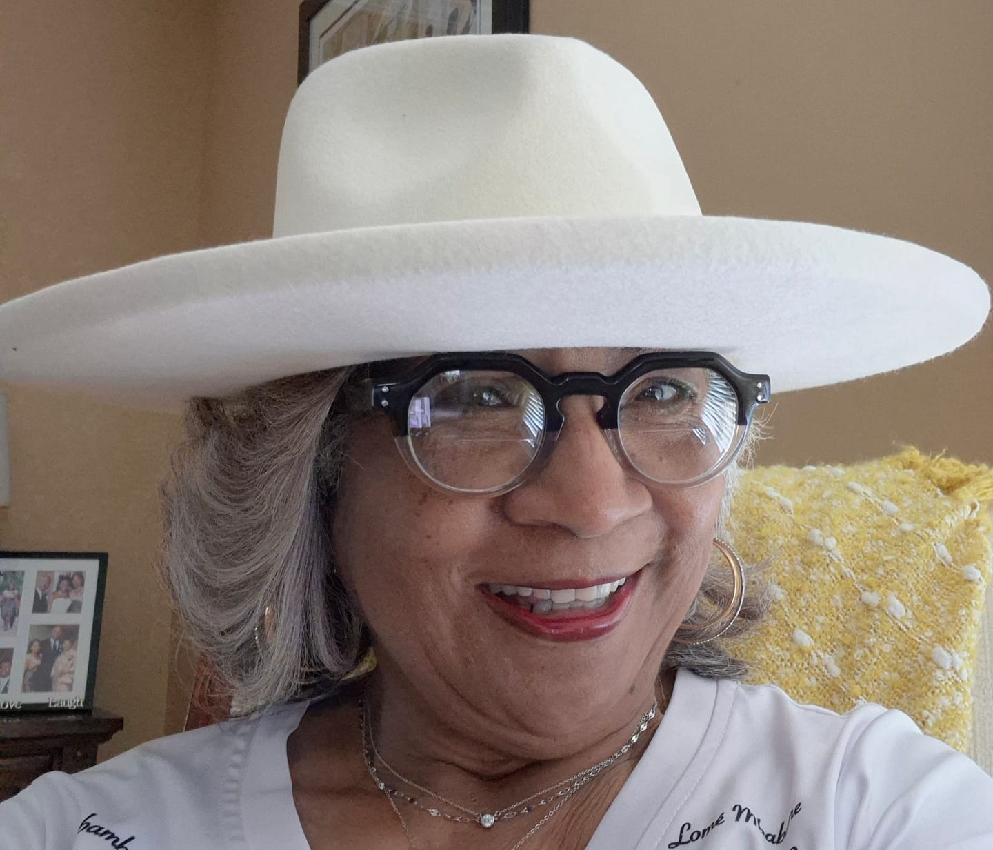 Customer photo review of Galilee Rancher Unisex Fedora Hat - Ivory