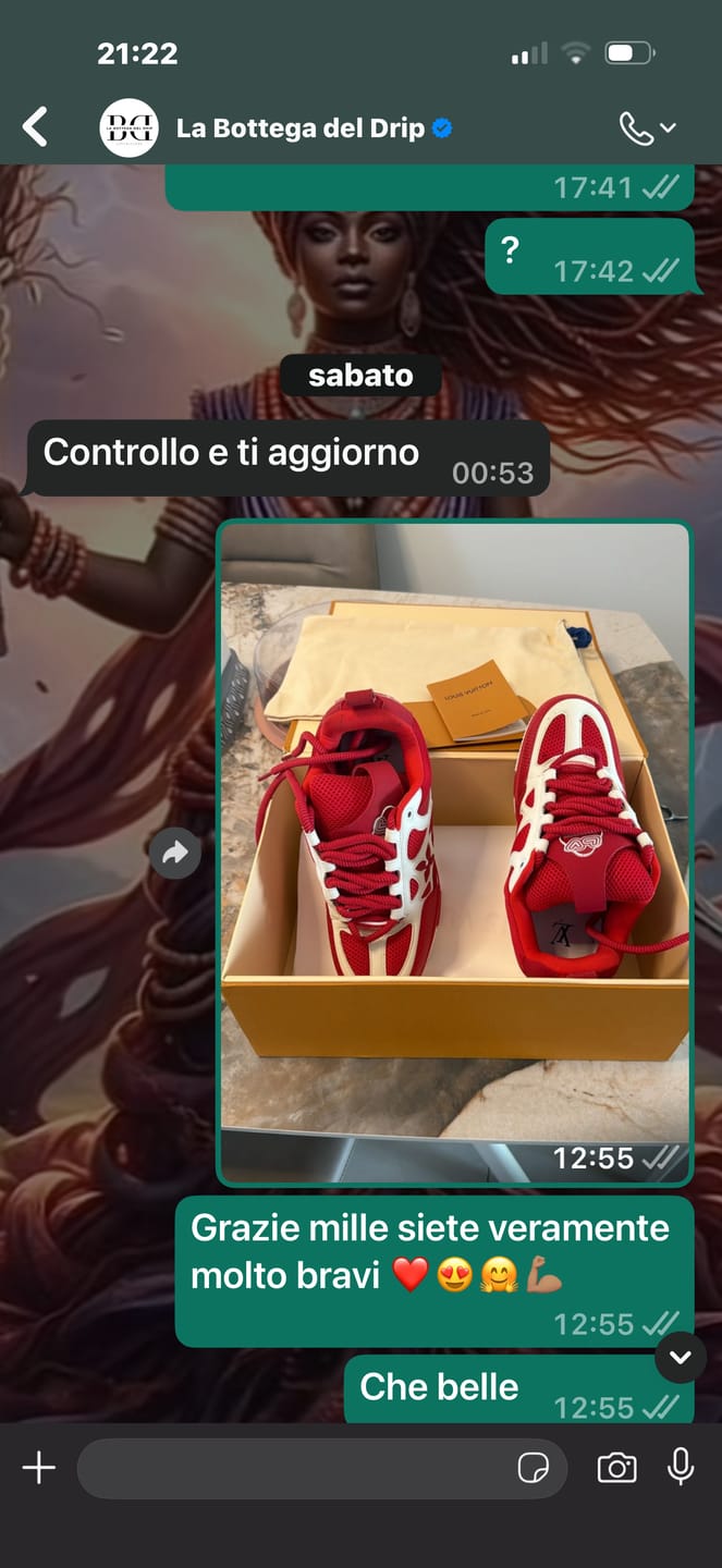 Customer photo review of Sneakers LV Skate Rosse