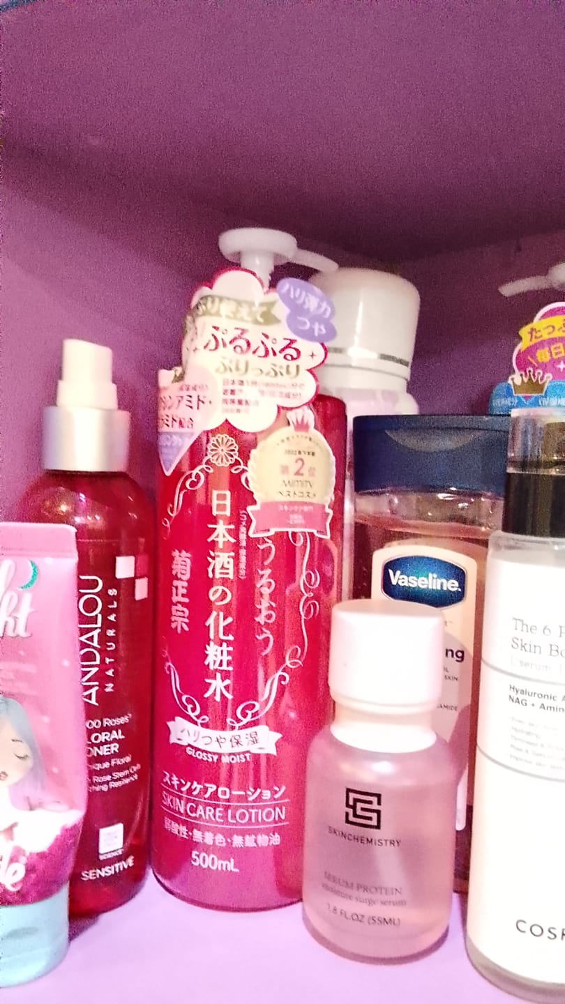 Customer photo review of Kikumasamune Japanese Anti-aging Sake Lotion Glossy Moist 500ml