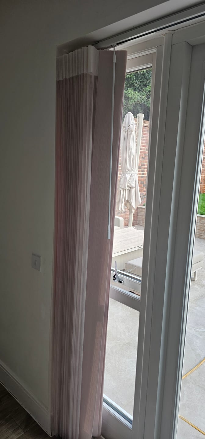 Customer photo review of Stripe Pumice Stone Day & Night Vertical Sheer 40cm